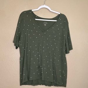 Green Polka Dot Tee